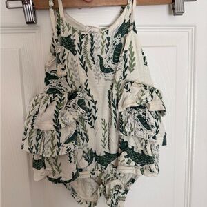 Kate Quinn Floral Ruffle Baby Bubble Romper